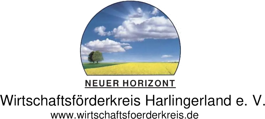 Wirtschaftsförderkreis Harlingerland Logo mit Bildmarke und URL